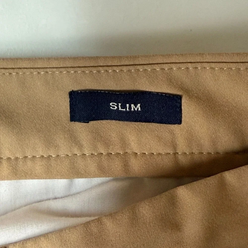 J Crew Pants Mens 32x30 Fits 34‎ Khaki Flex Slim Golf Preppy AA712 Polyester